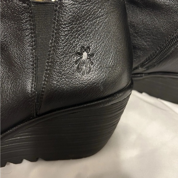 Fly London Black Wedge Ankle Boots - Size 40, equivalent to size 9 EUC - Picture 2 of 8